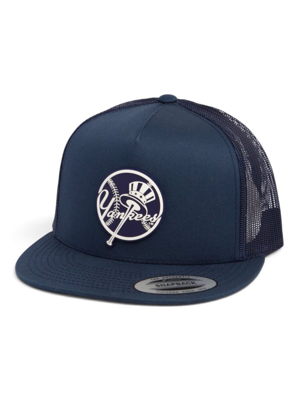New York Yankees Navy 3D YP Snapback Flat Bill Trucker Hat- Navy